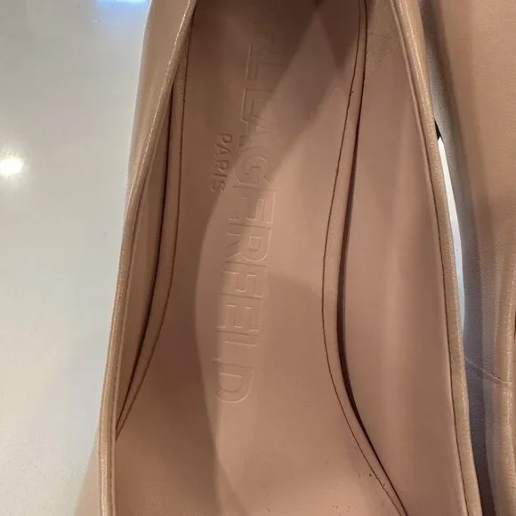 KARL LAGERFELD PARIS The Royale Leather Pumps - Picture 2 of 5